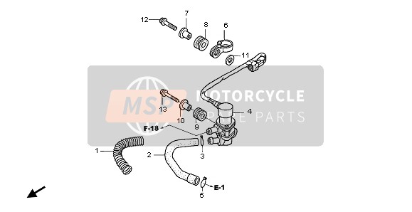 Honda SH125 2008 SOLENOID VALVE for a 2008 Honda SH125